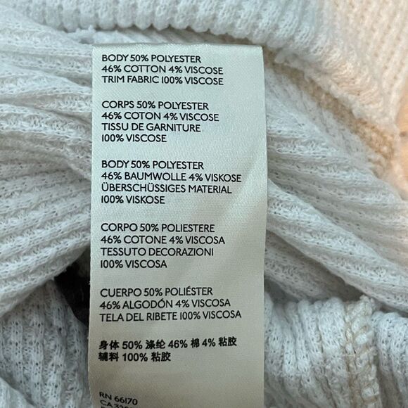 Free People We The Free Blossom Top Cream Pink Brown Thermal Floral Long Sleeves - Picture 9 of 9